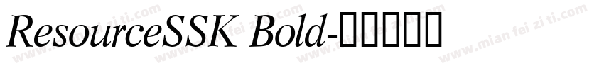 ResourceSSK Bold字体转换